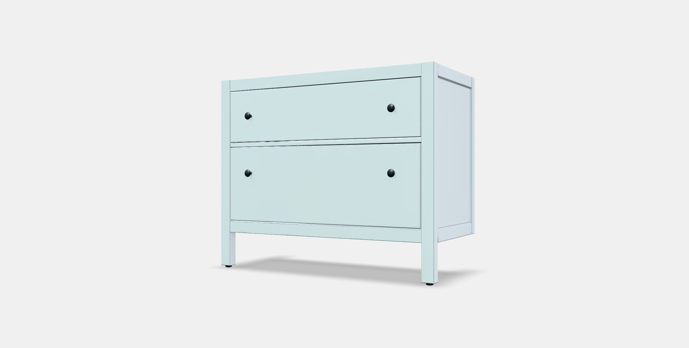 HEMNES Wash-stand with 2 drawers Low-poly 3D model_11