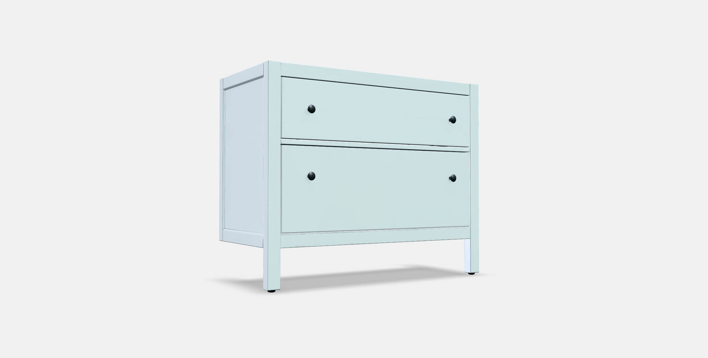 HEMNES Wash-stand with 2 drawers Low-poly 3D model_2