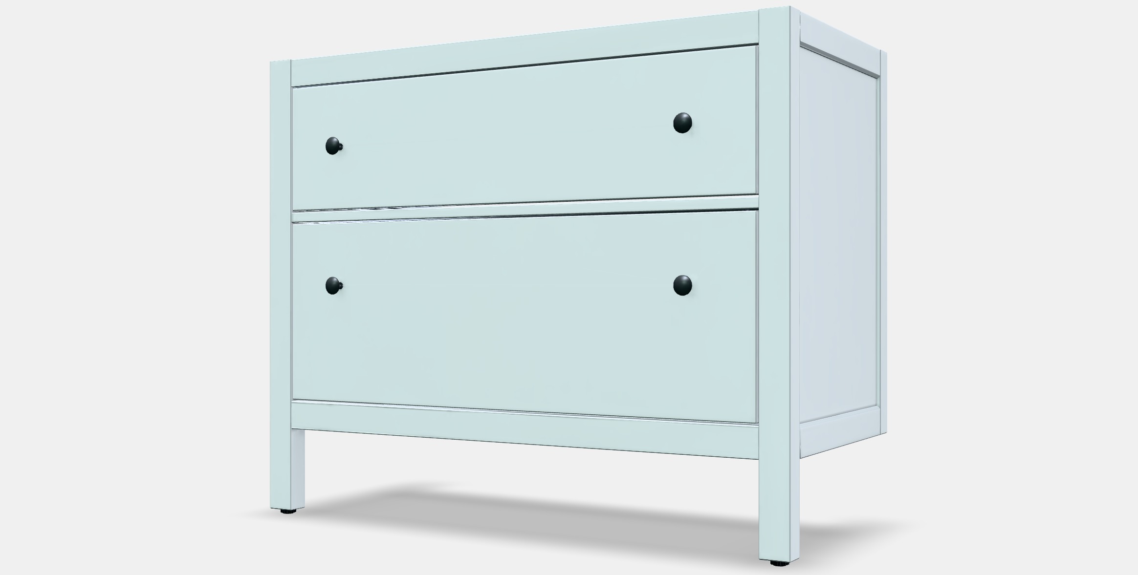 HEMNES Wash-stand with 2 drawers Low-poly 3D model_13