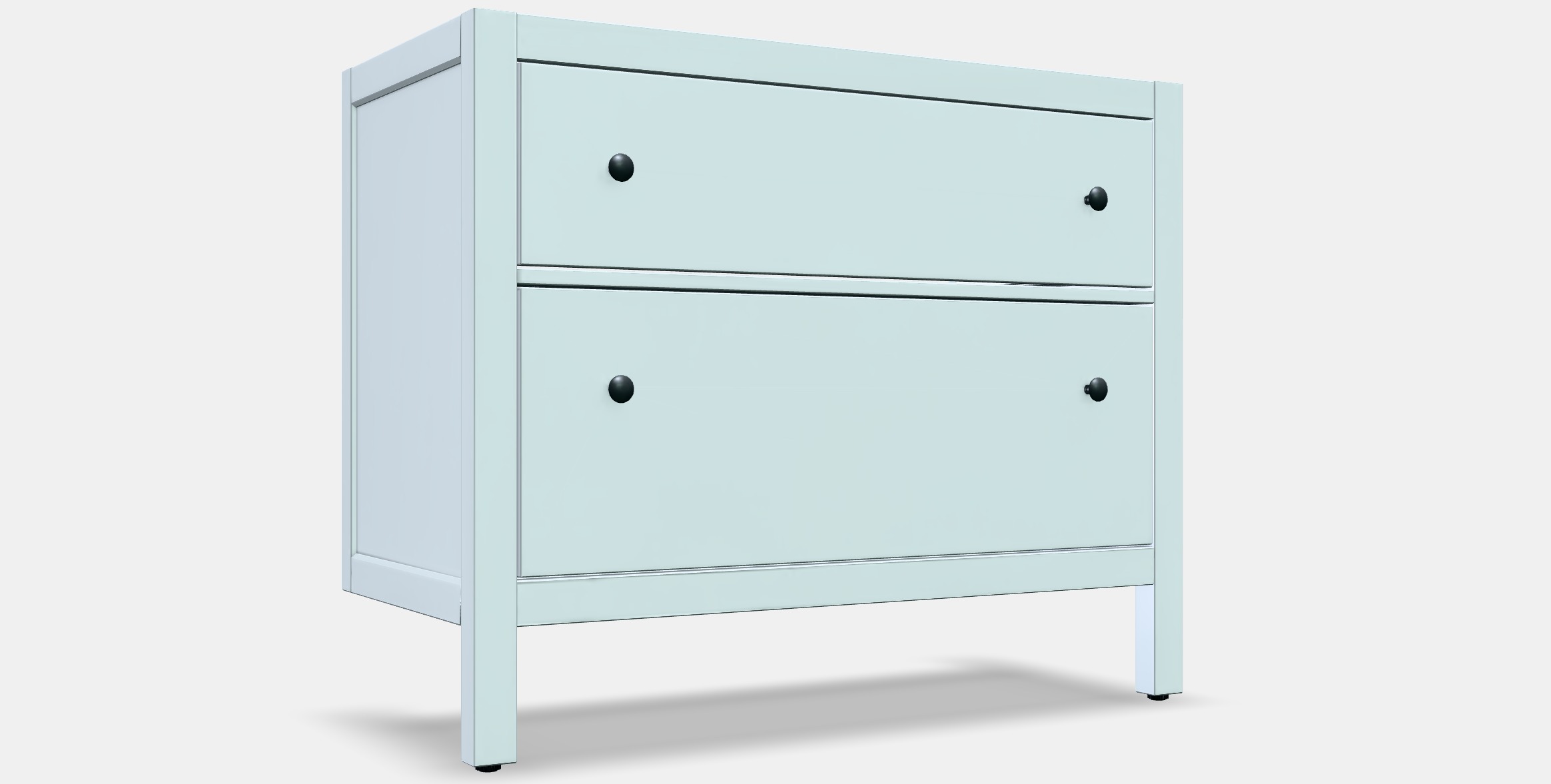 HEMNES Wash-stand with 2 drawers Low-poly 3D model_12