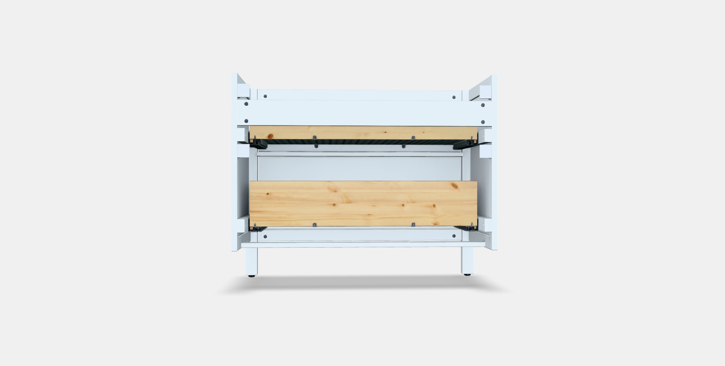 HEMNES Wash-stand with 2 drawers Low-poly 3D model_14