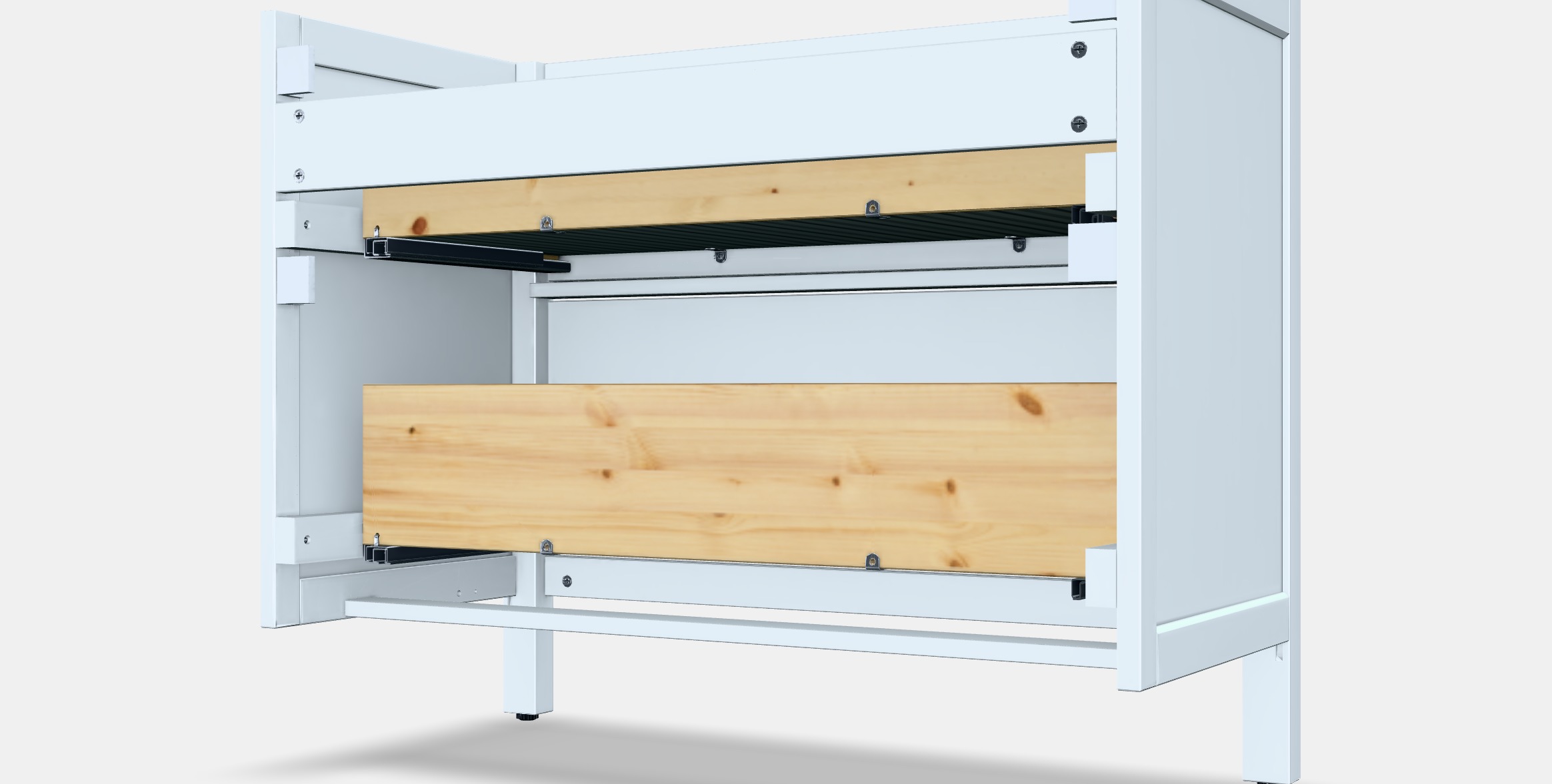 HEMNES Wash-stand with 2 drawers Low-poly 3D model_6