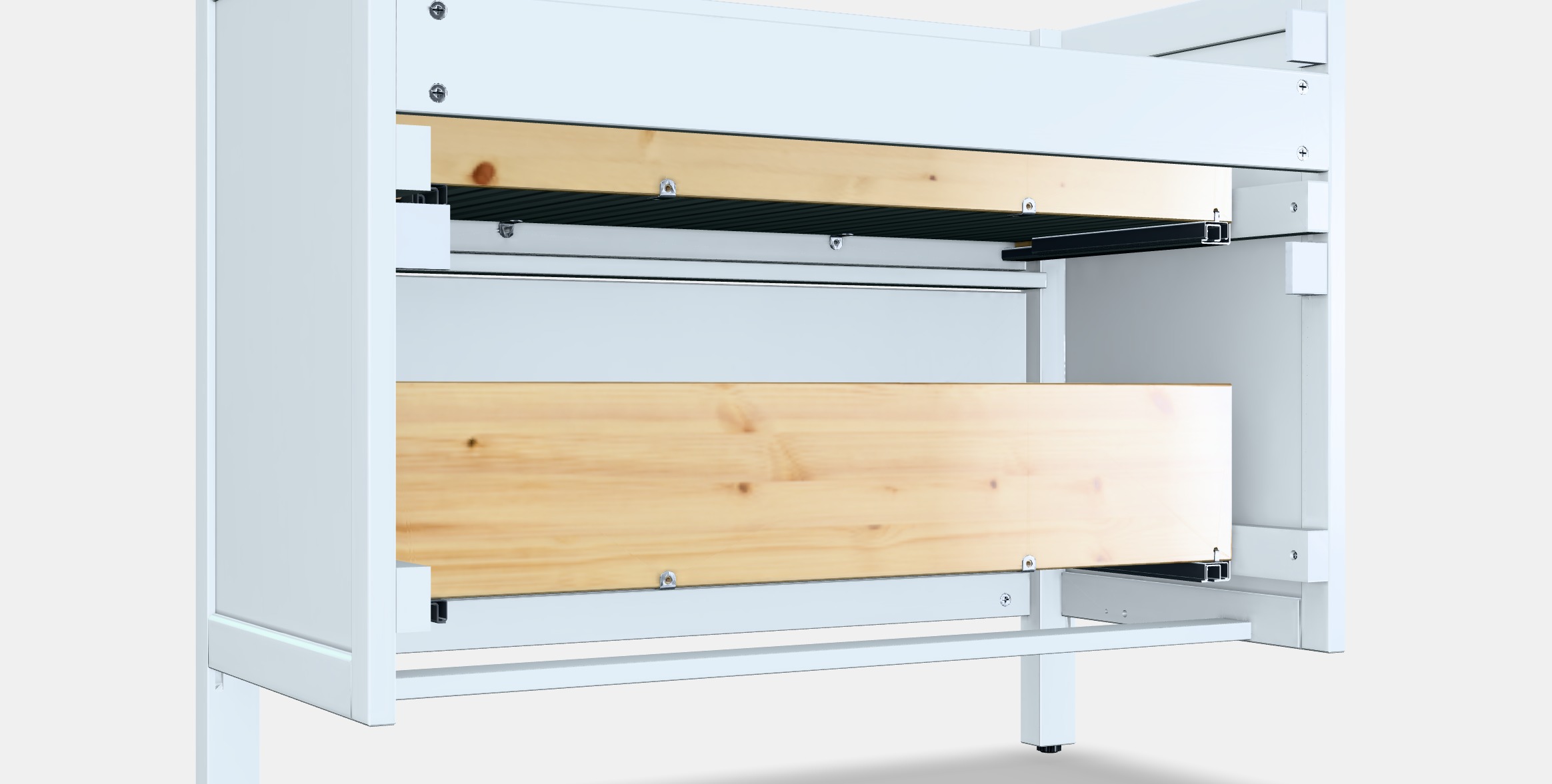 HEMNES Wash-stand with 2 drawers Low-poly 3D model_3