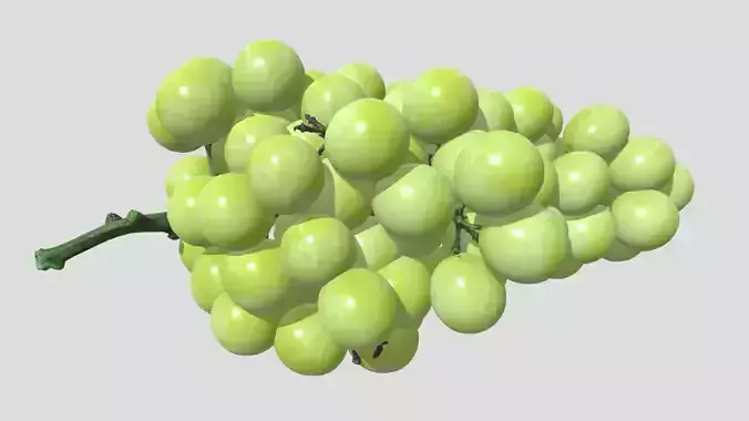 Green Grape Low Poly Low-poly 3D model
