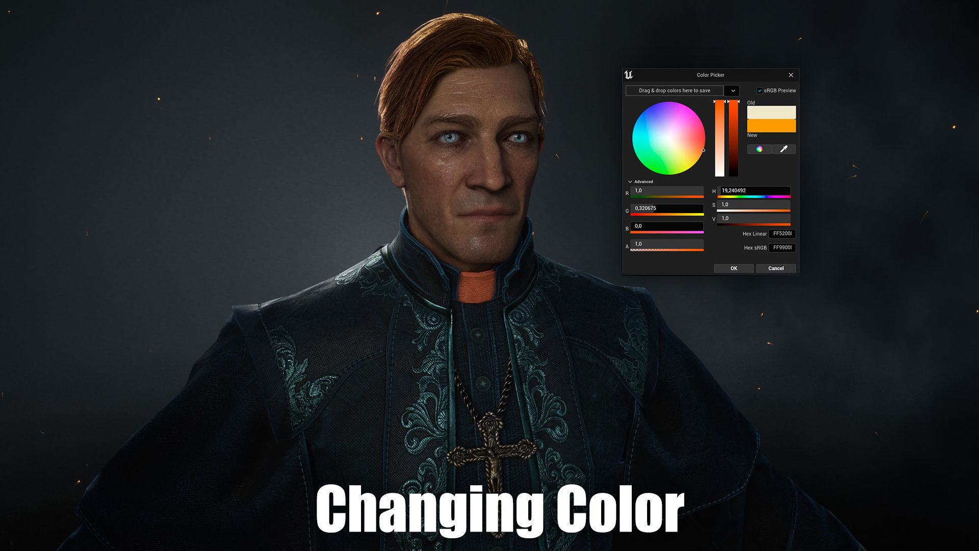 Catholic priest Low-poly 3D model_9