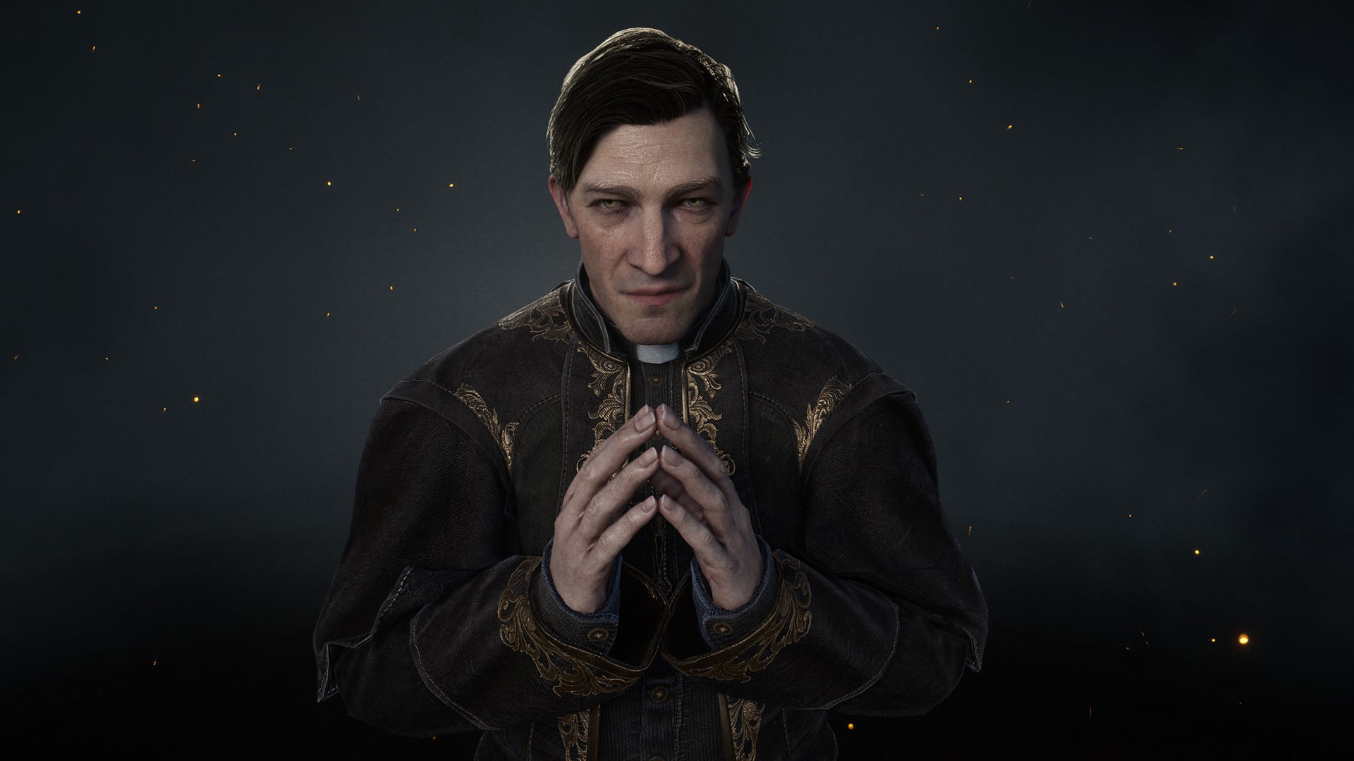 Catholic priest Low-poly 3D model_5