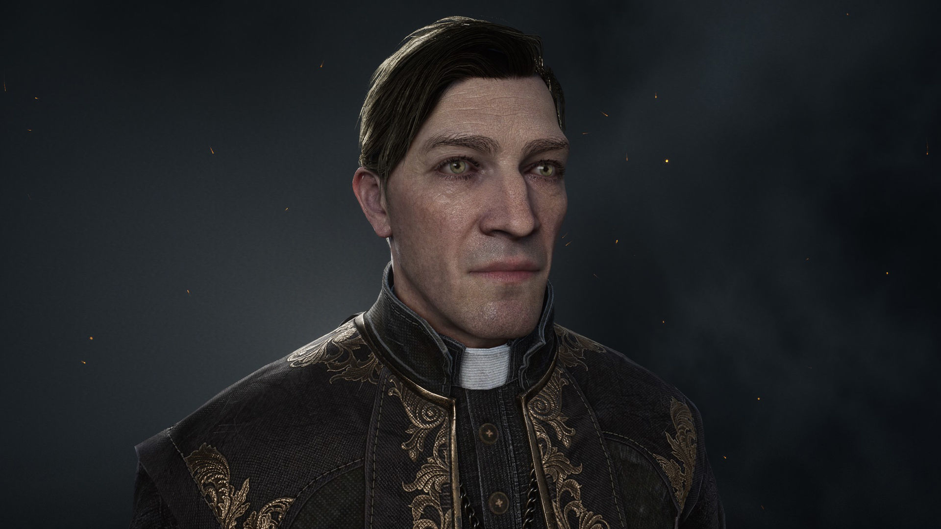 Catholic priest Low-poly 3D model_3