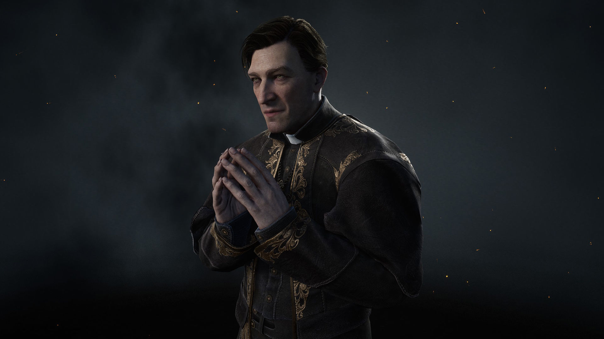 Catholic priest Low-poly 3D model_4