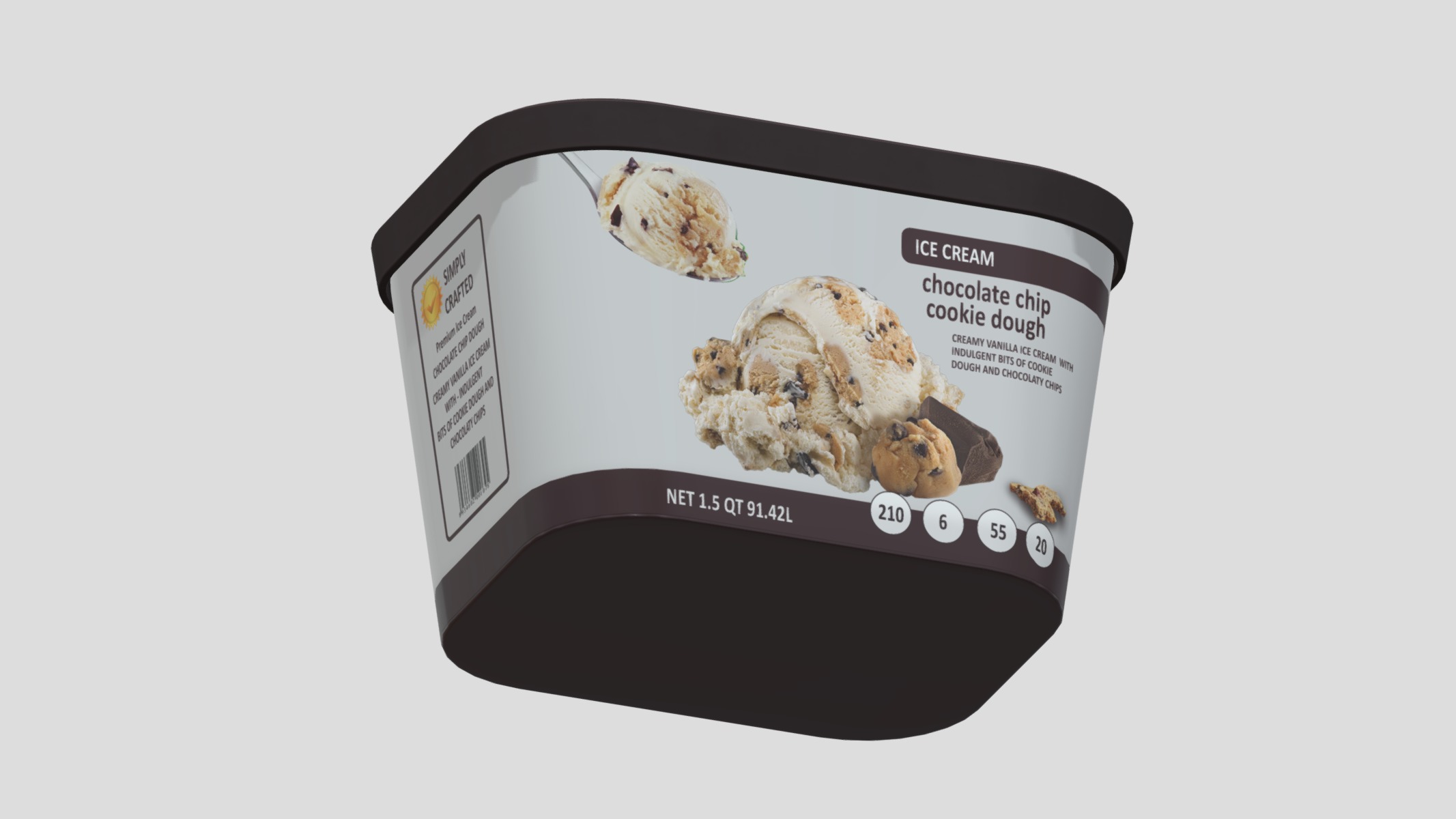 Ice cream Box 04 Low Poly Low-poly 3D model_10