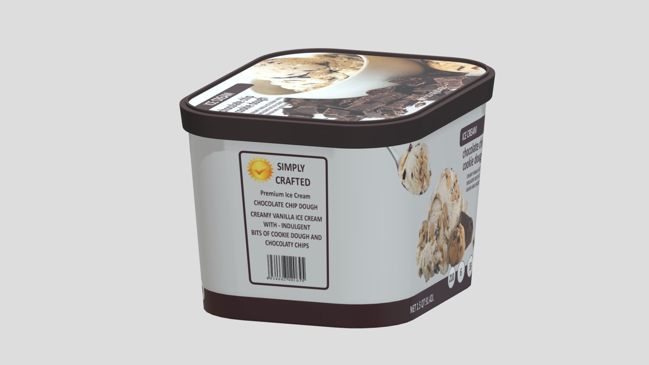 Ice cream Box 04 Low Poly Low-poly 3D model_2