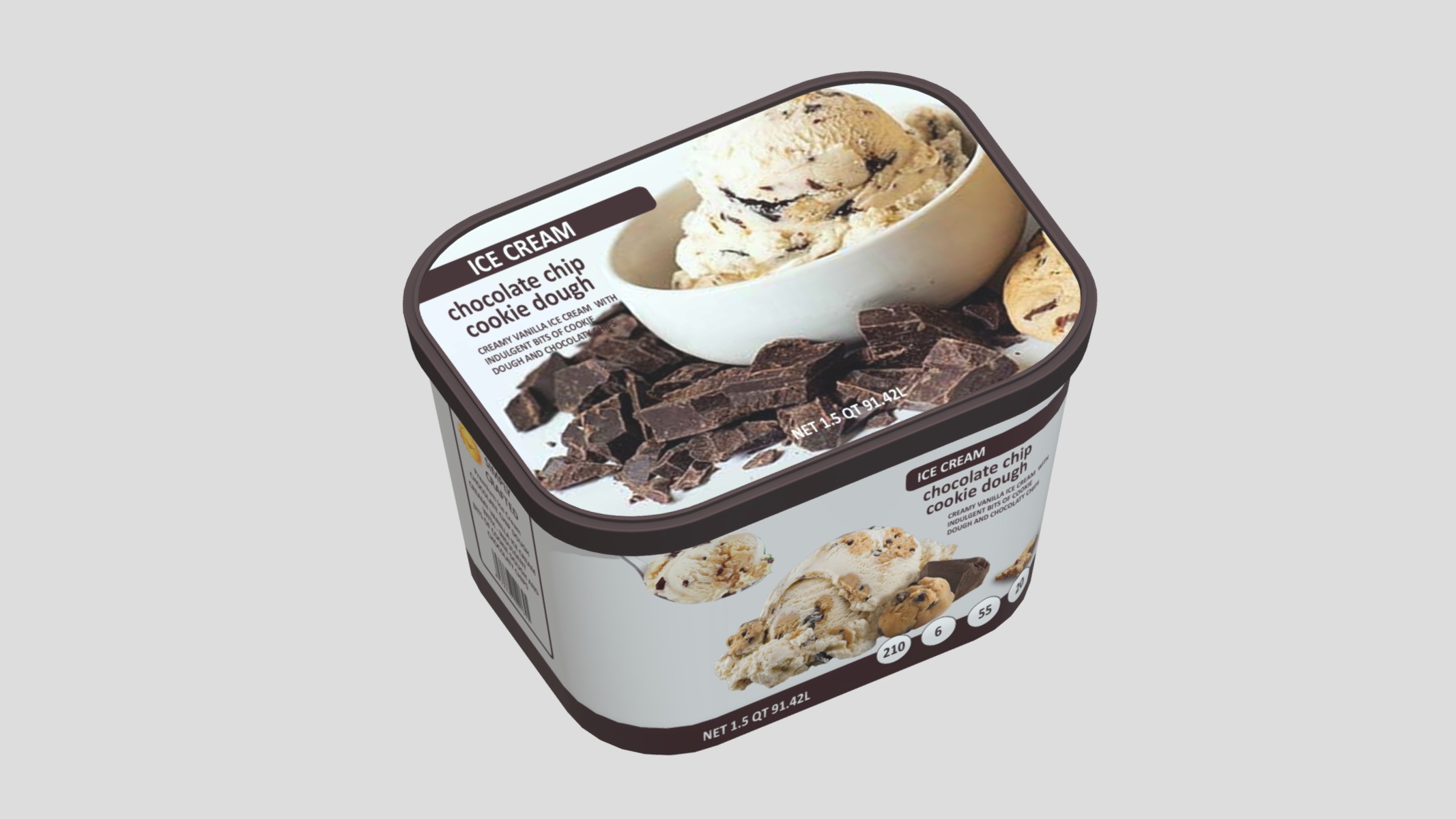 Ice cream Box 04 Low Poly Low-poly 3D model_6