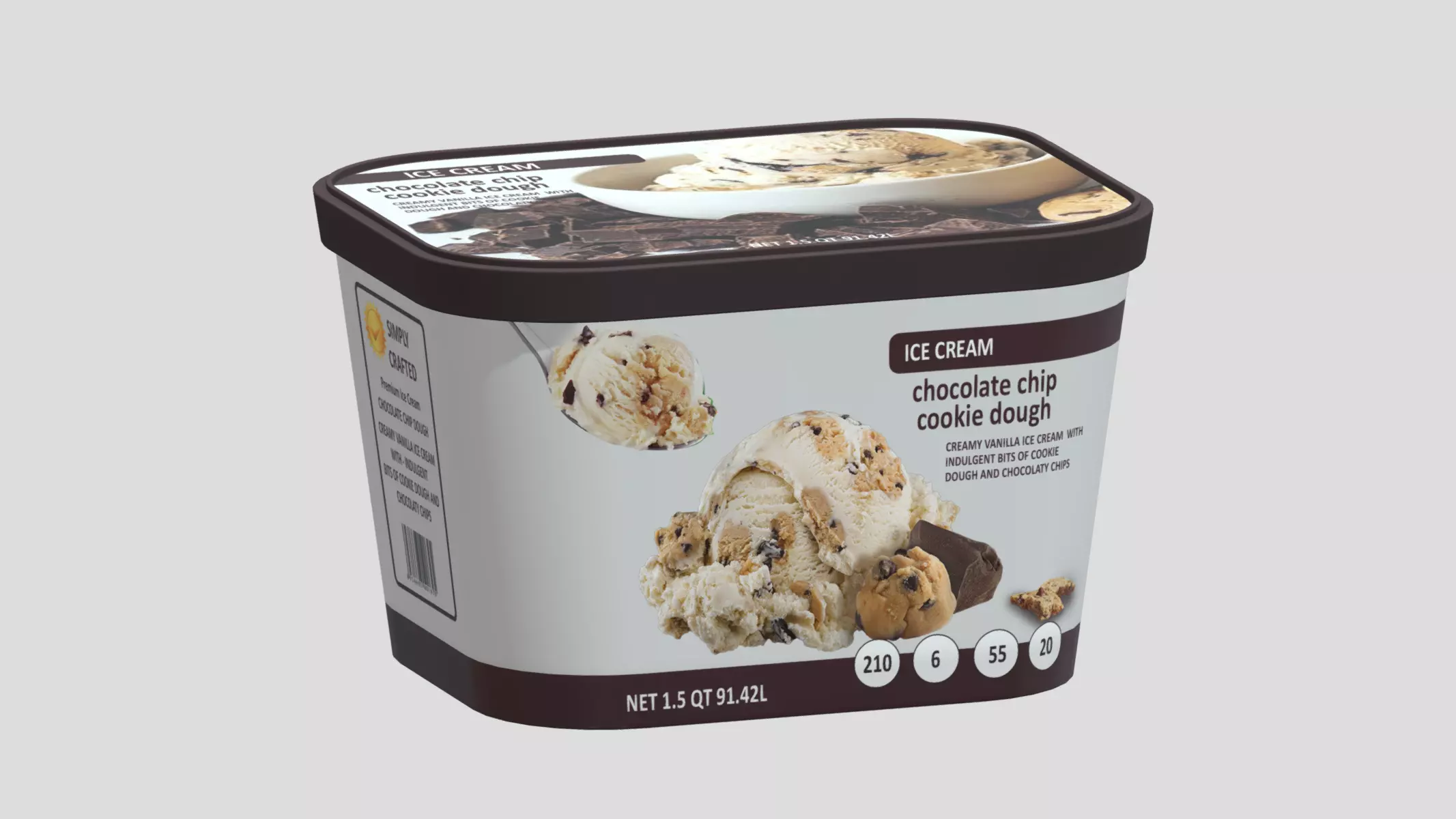 Ice cream Box 04 Low Poly Low-poly 3D model_0