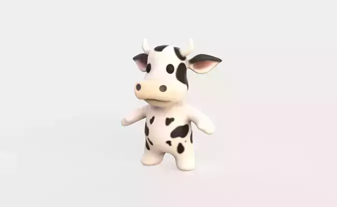 Little animal baby - Cow cute - Character007 Low-poly 3D model