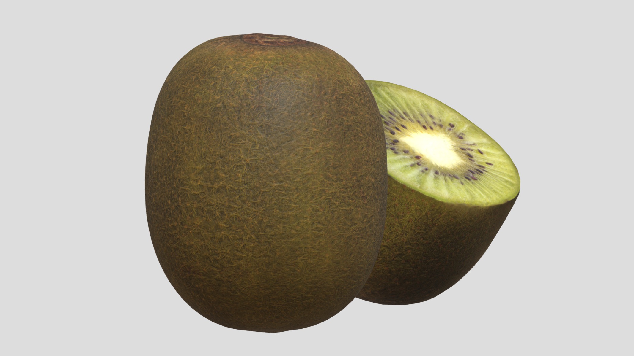 Kiwi Low Poly Low-poly 3D model_2