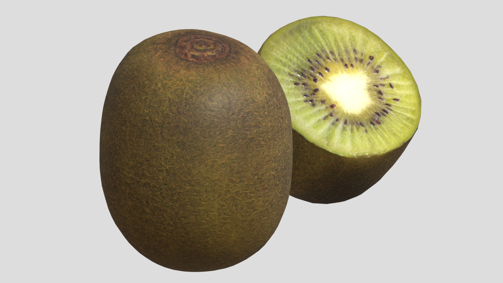 Kiwi Low Poly Low-poly 3D model_10