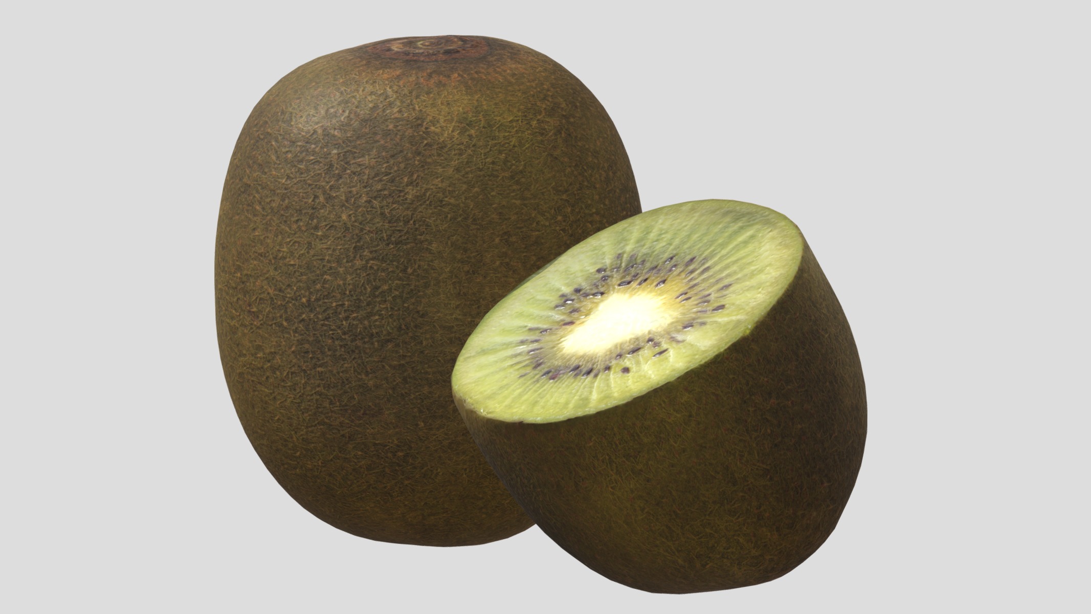 Kiwi Low Poly Low-poly 3D model_4