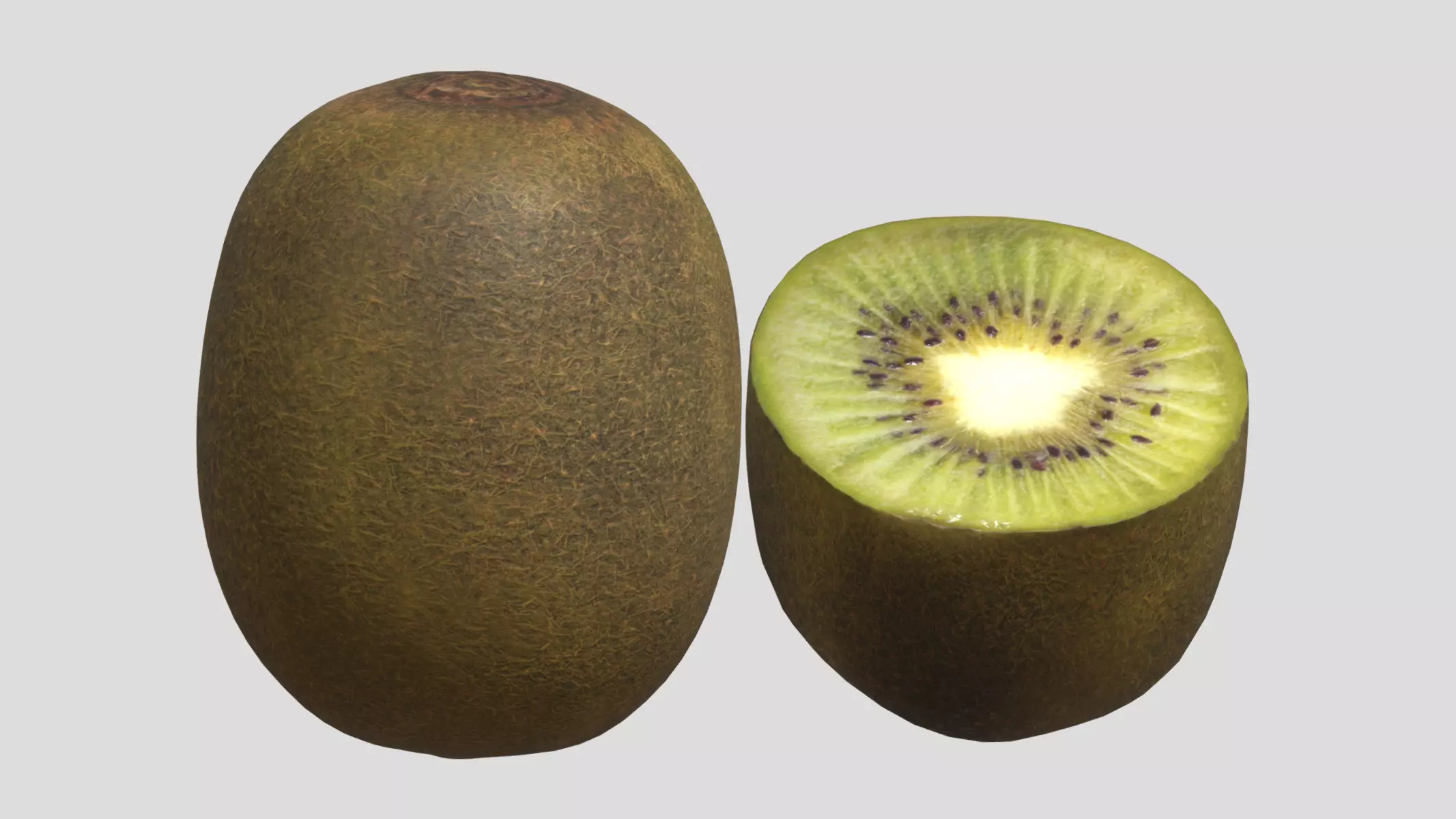 Kiwi Low Poly Low-poly 3D model_0