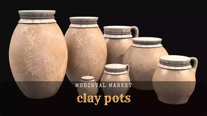 Medieval Market- Clay Pots