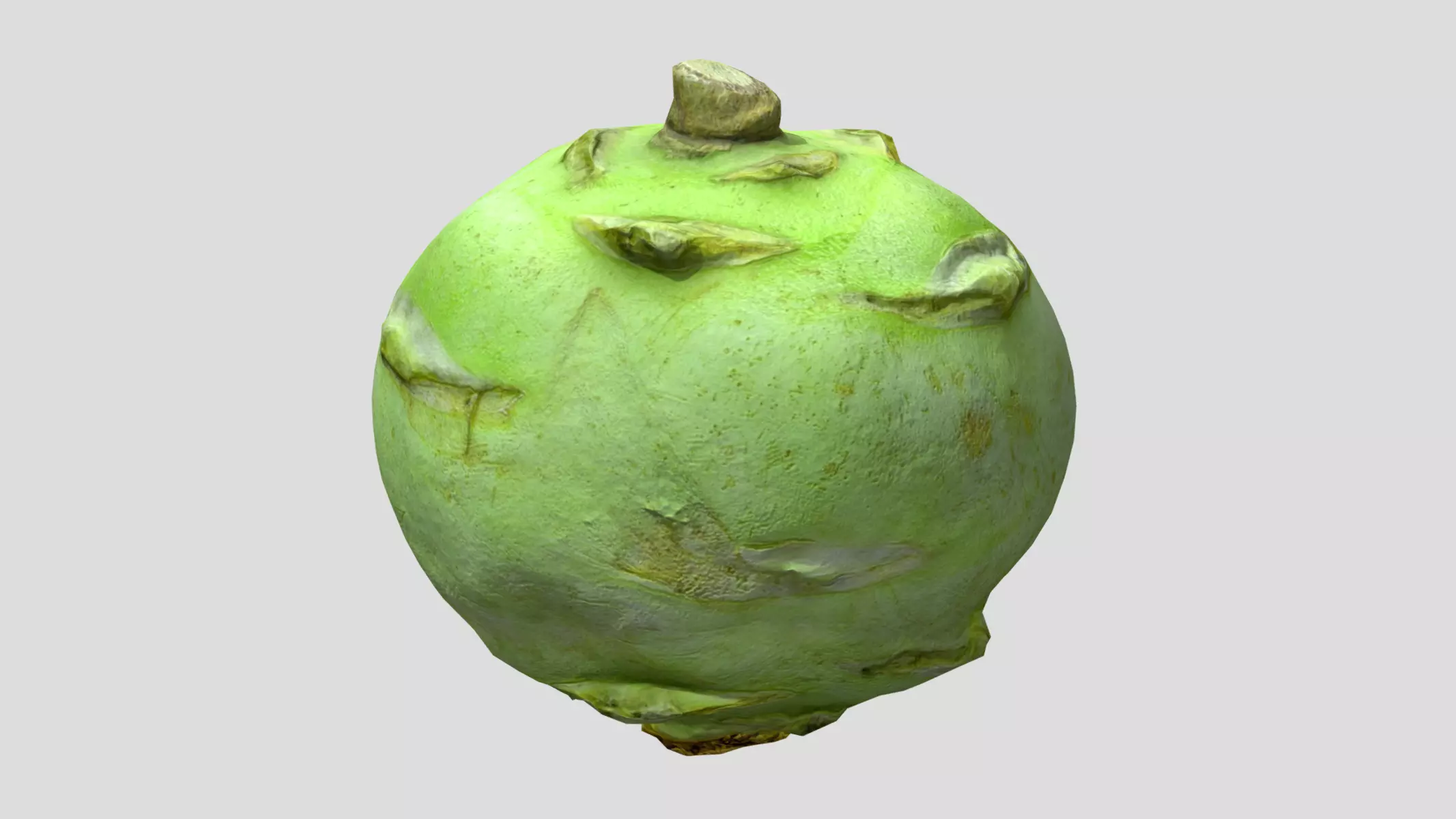 Kohlrabi Low Poly Low-poly 3D model_0