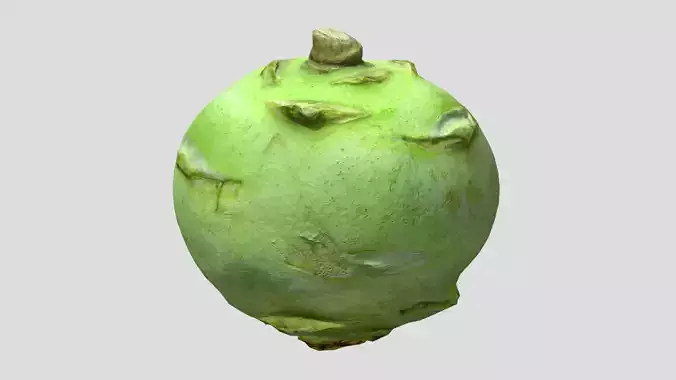 Kohlrabi Low Poly 