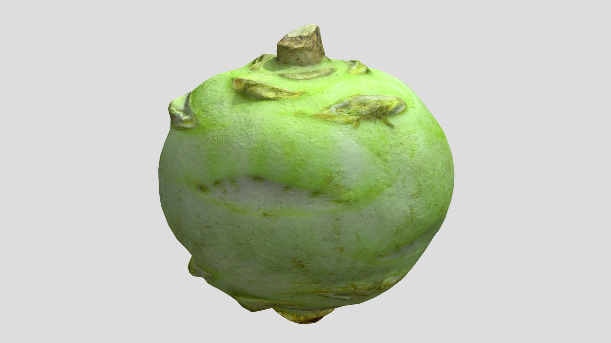 Kohlrabi Low Poly Low-poly 3D model_8