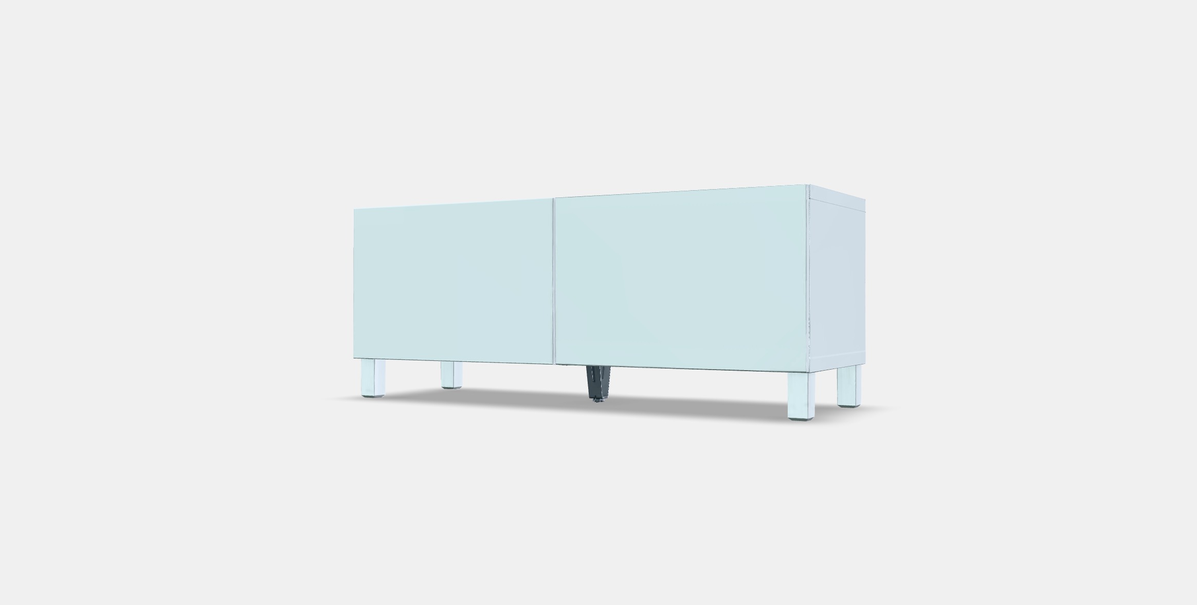 BESTA TV bench with doors 2 Low-poly 3D model_12