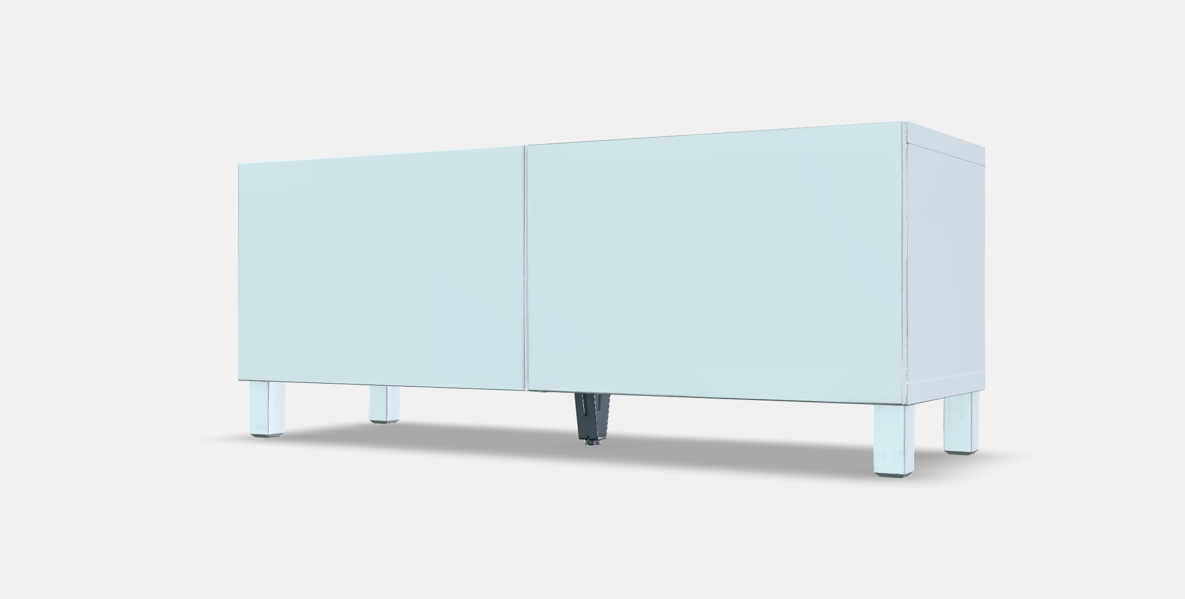 BESTA TV bench with doors 2 Low-poly 3D model_13