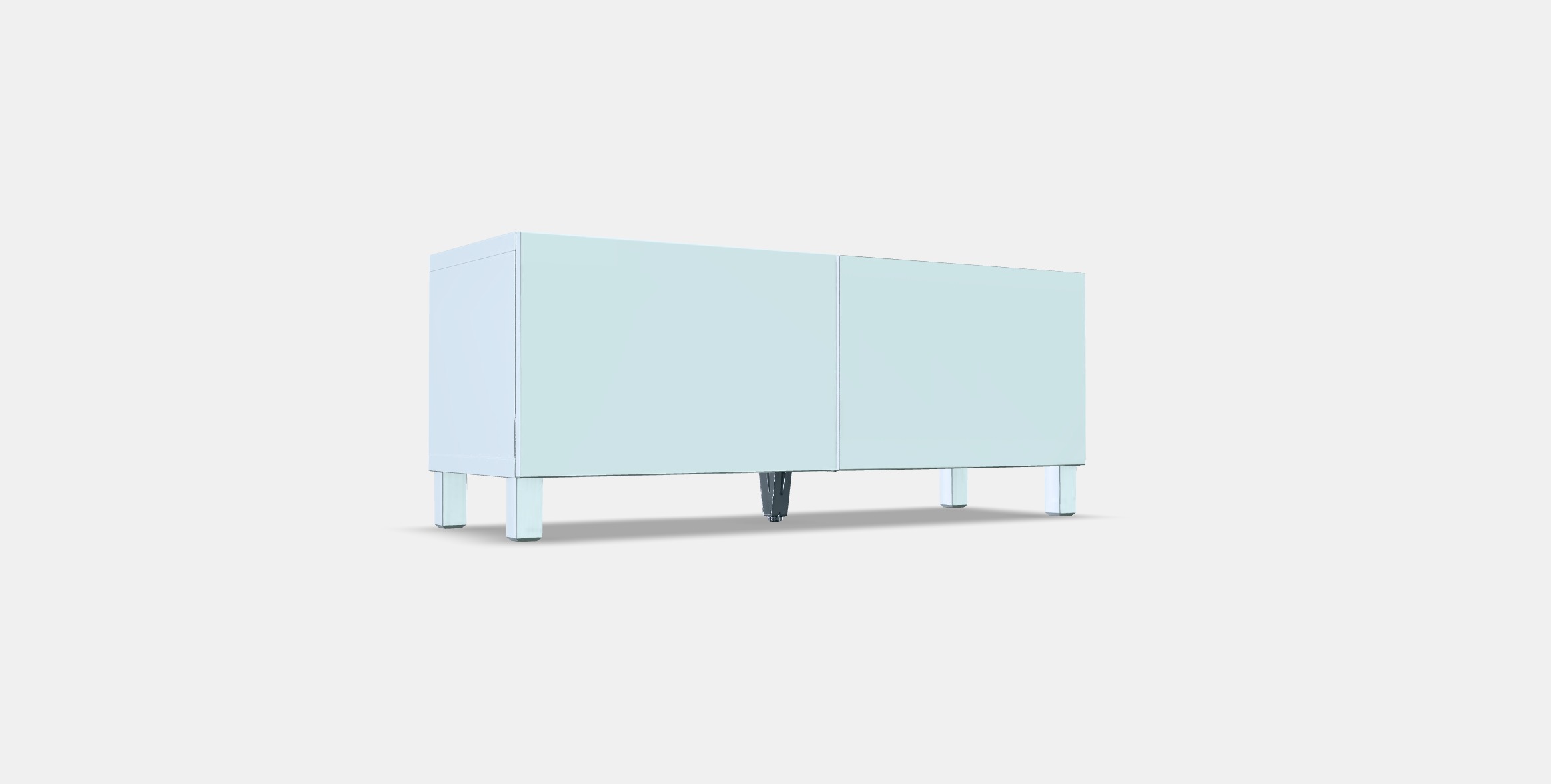 BESTA TV bench with doors 2 Low-poly 3D model_3