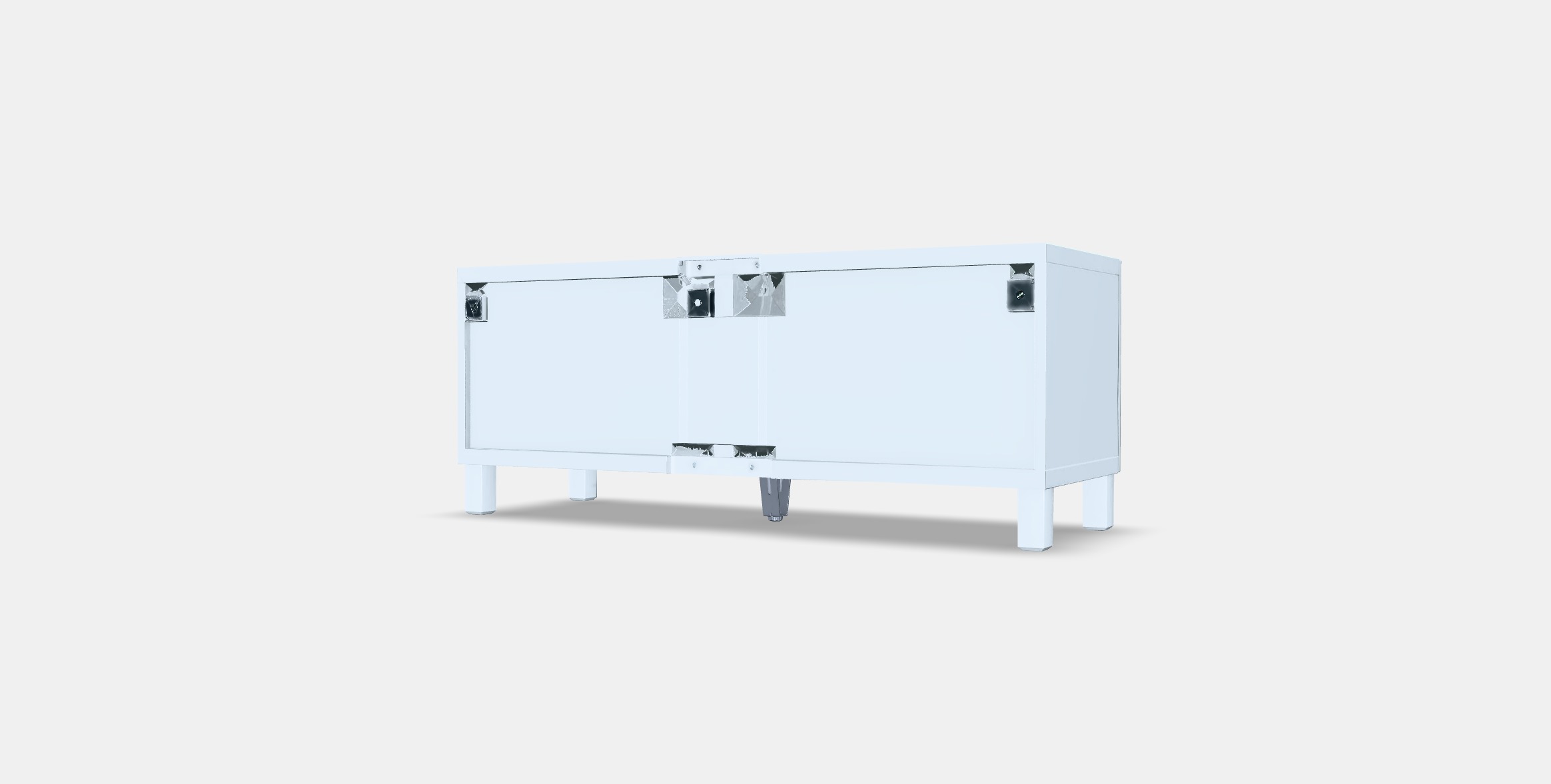 BESTA TV bench with doors 2 Low-poly 3D model_5