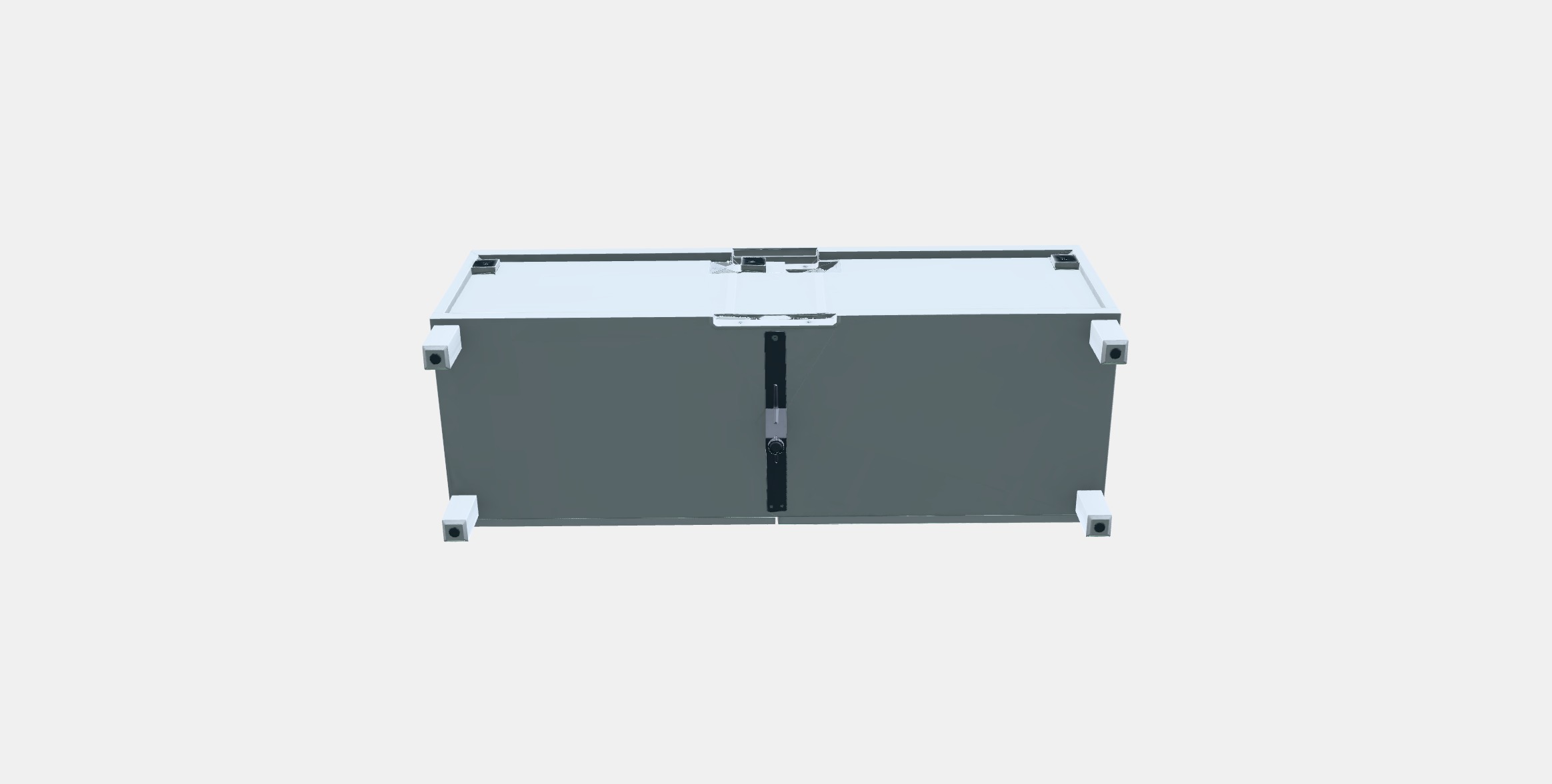 BESTA TV bench with doors 2 Low-poly 3D model_7