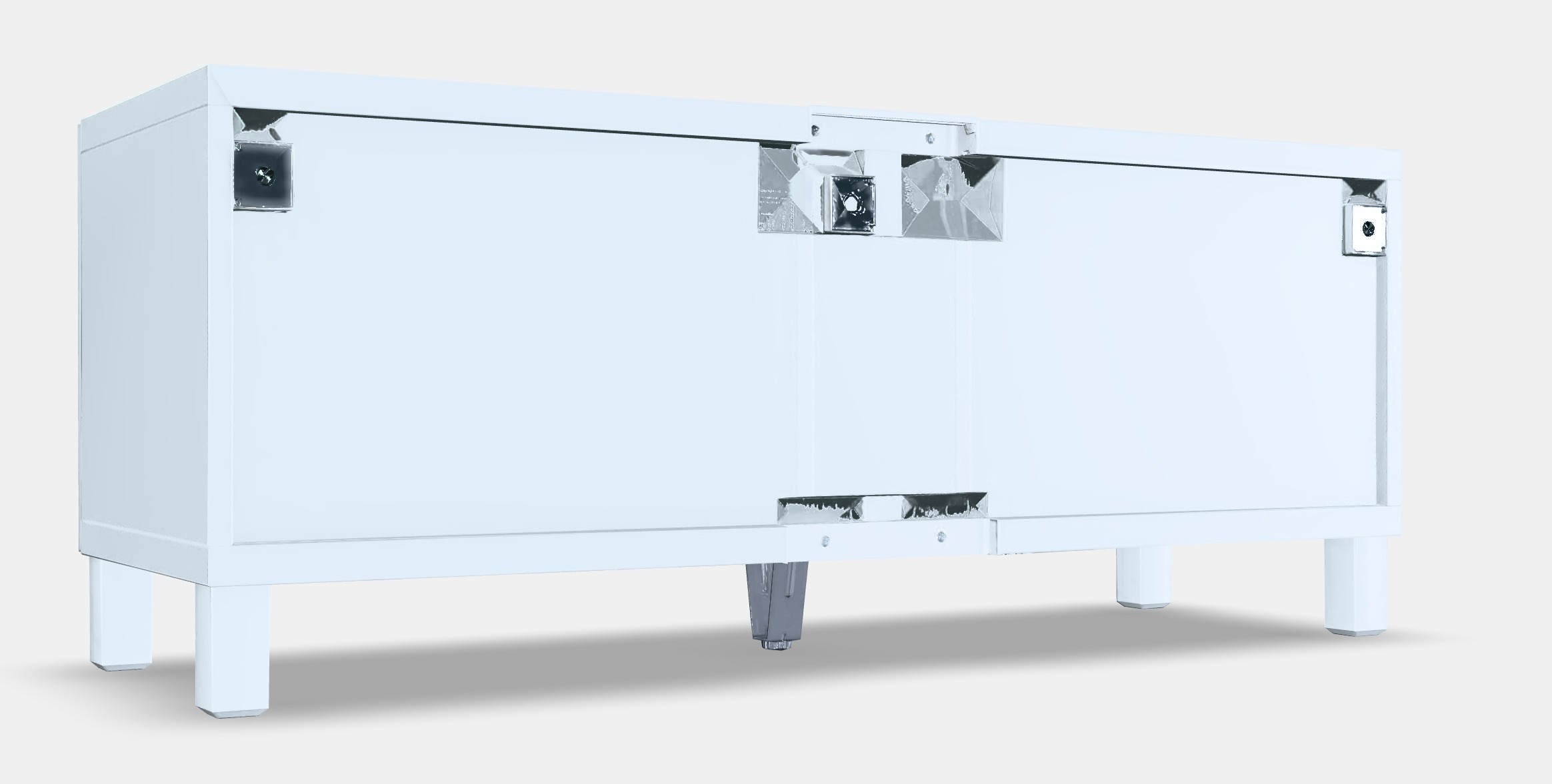 BESTA TV bench with doors 2 Low-poly 3D model_2