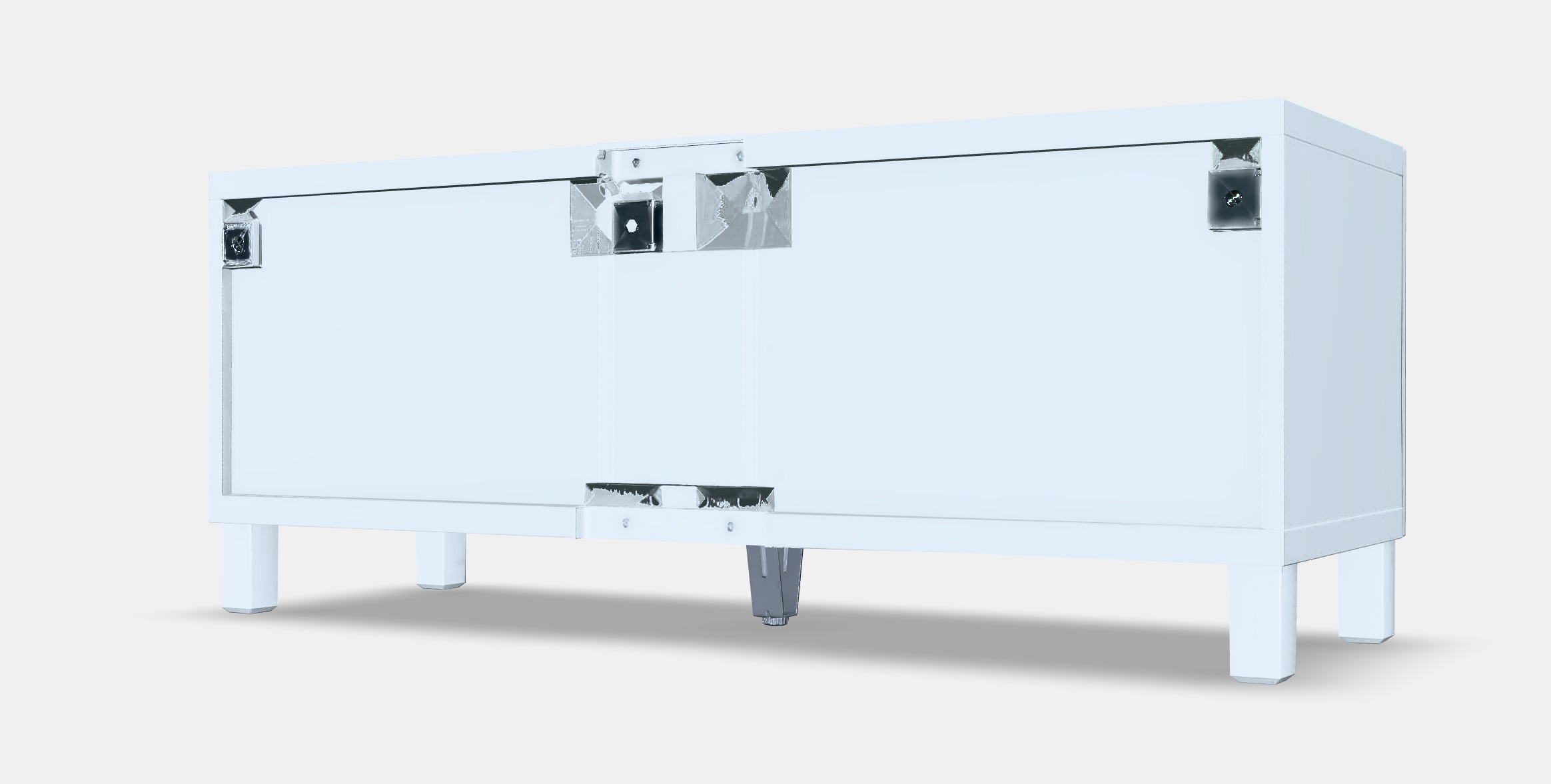 BESTA TV bench with doors 2 Low-poly 3D model_6