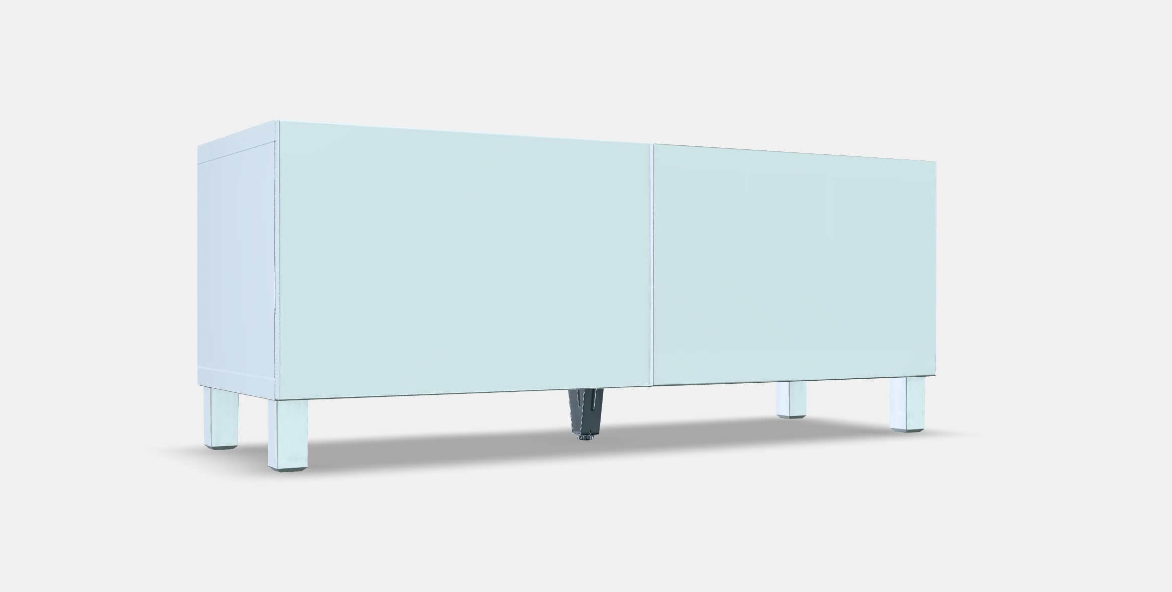 BESTA TV bench with doors 2 Low-poly 3D model_9