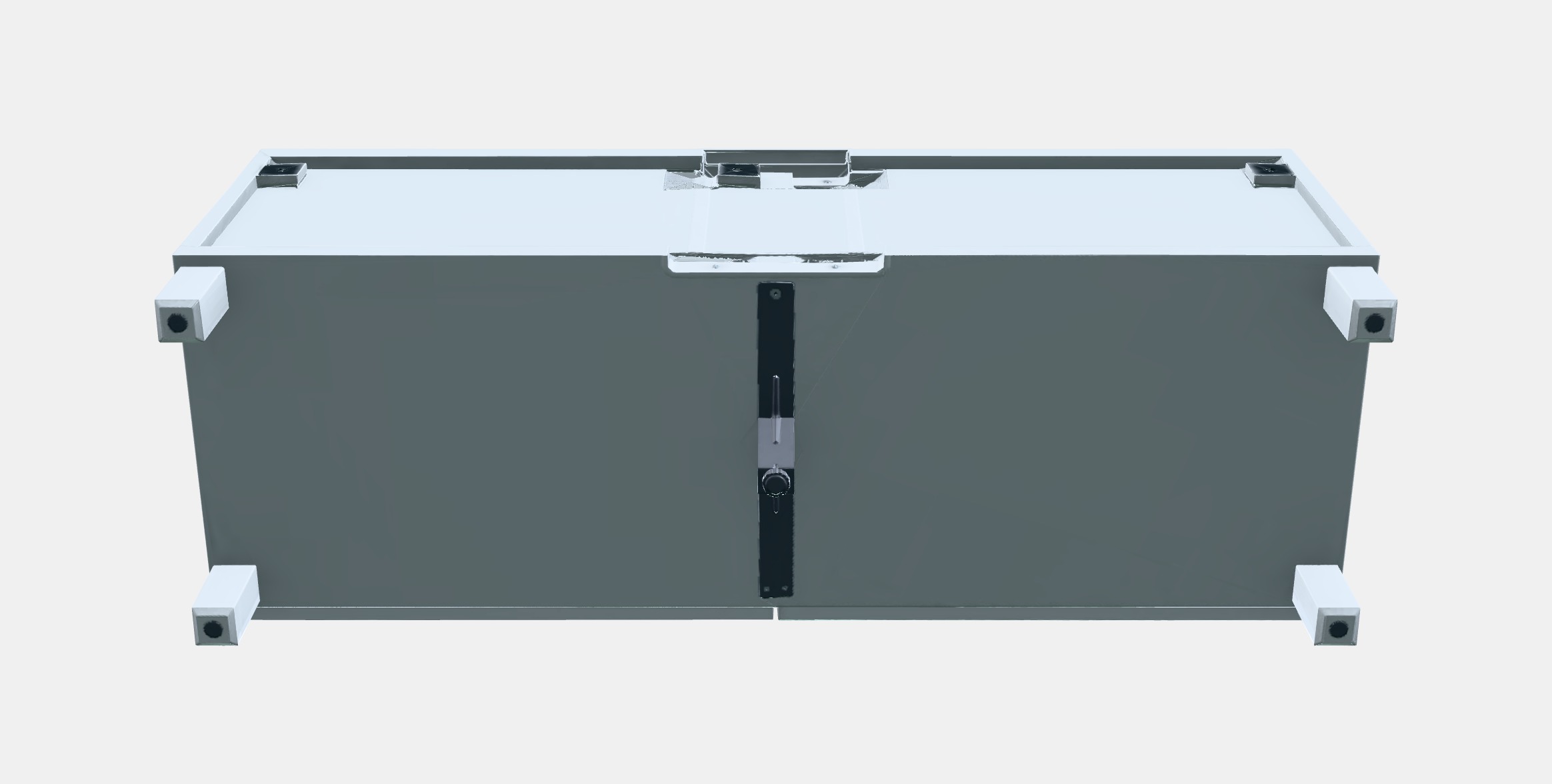 BESTA TV bench with doors 2 Low-poly 3D model_8