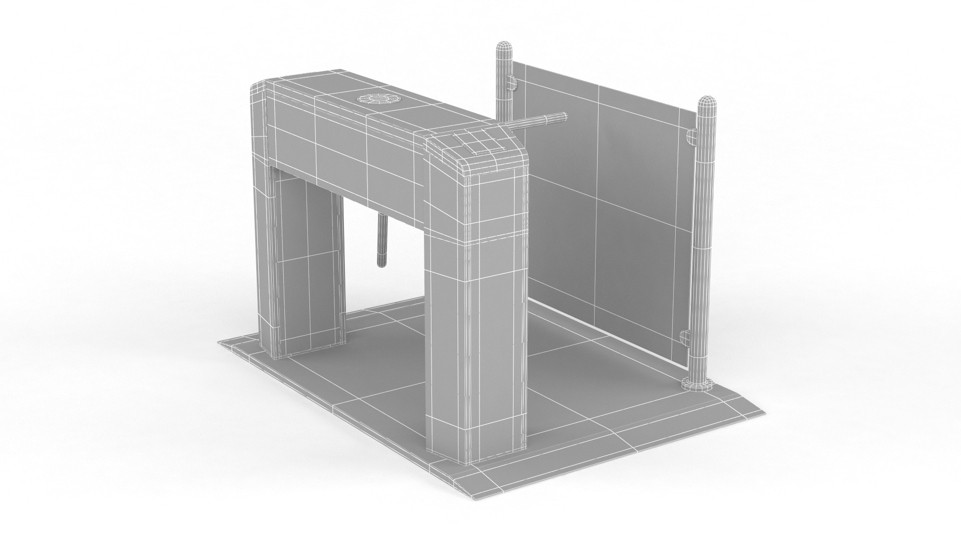 Turnstile Gate 3D model_9