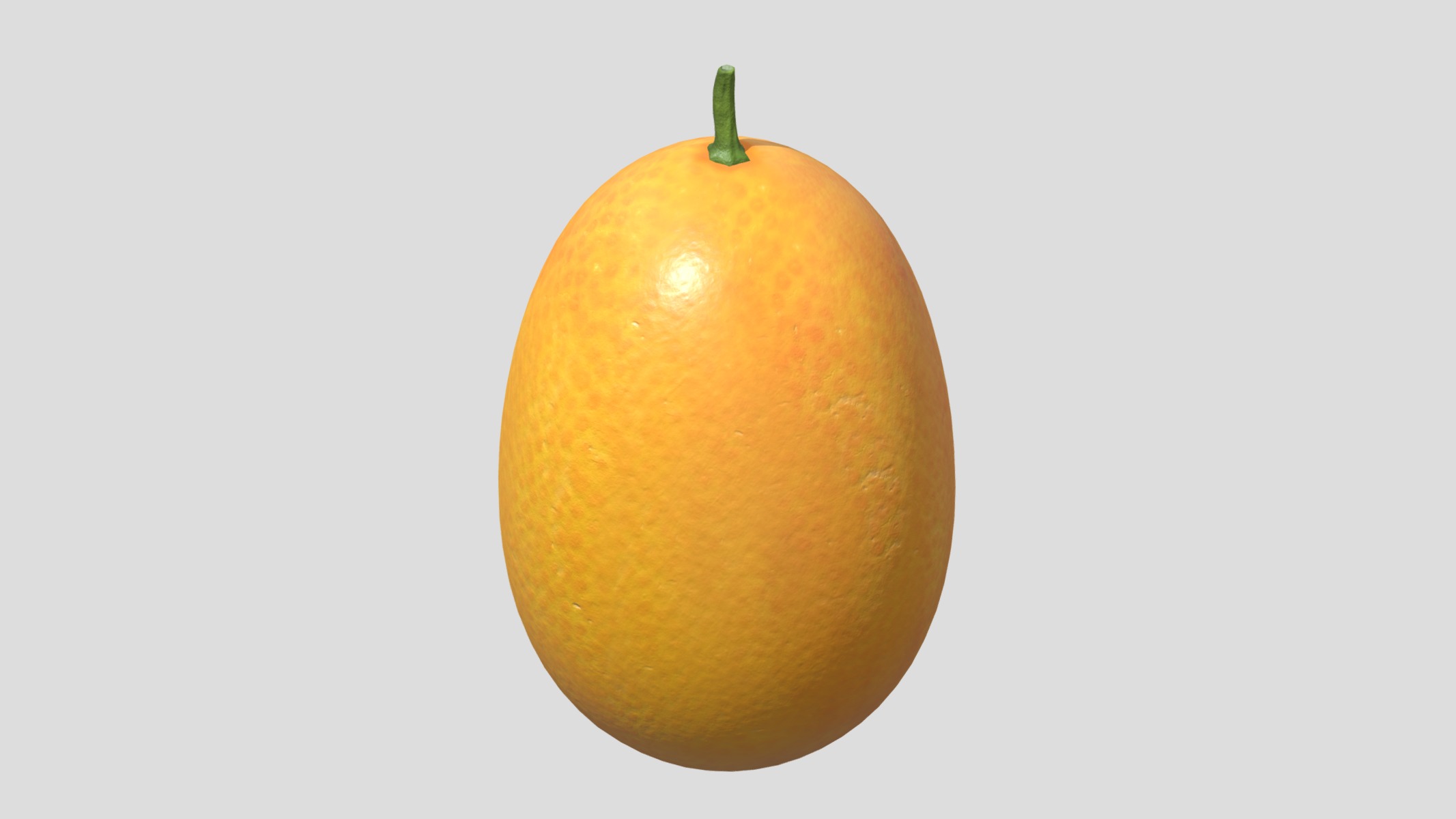 Kumquat Low Poly Low-poly 3D model_4