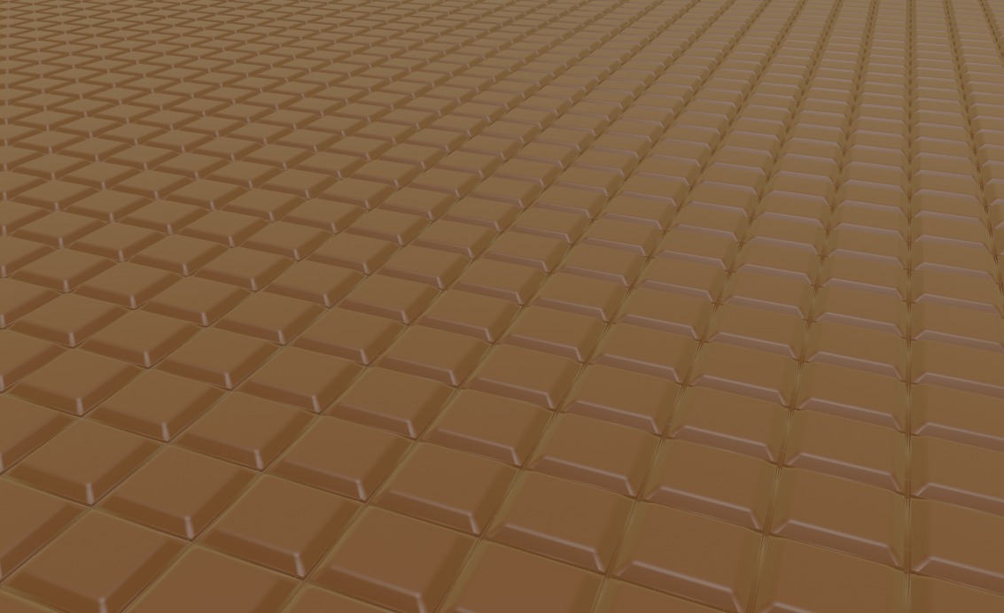 Chocolate Bar Tile Low-poly 3D model_1