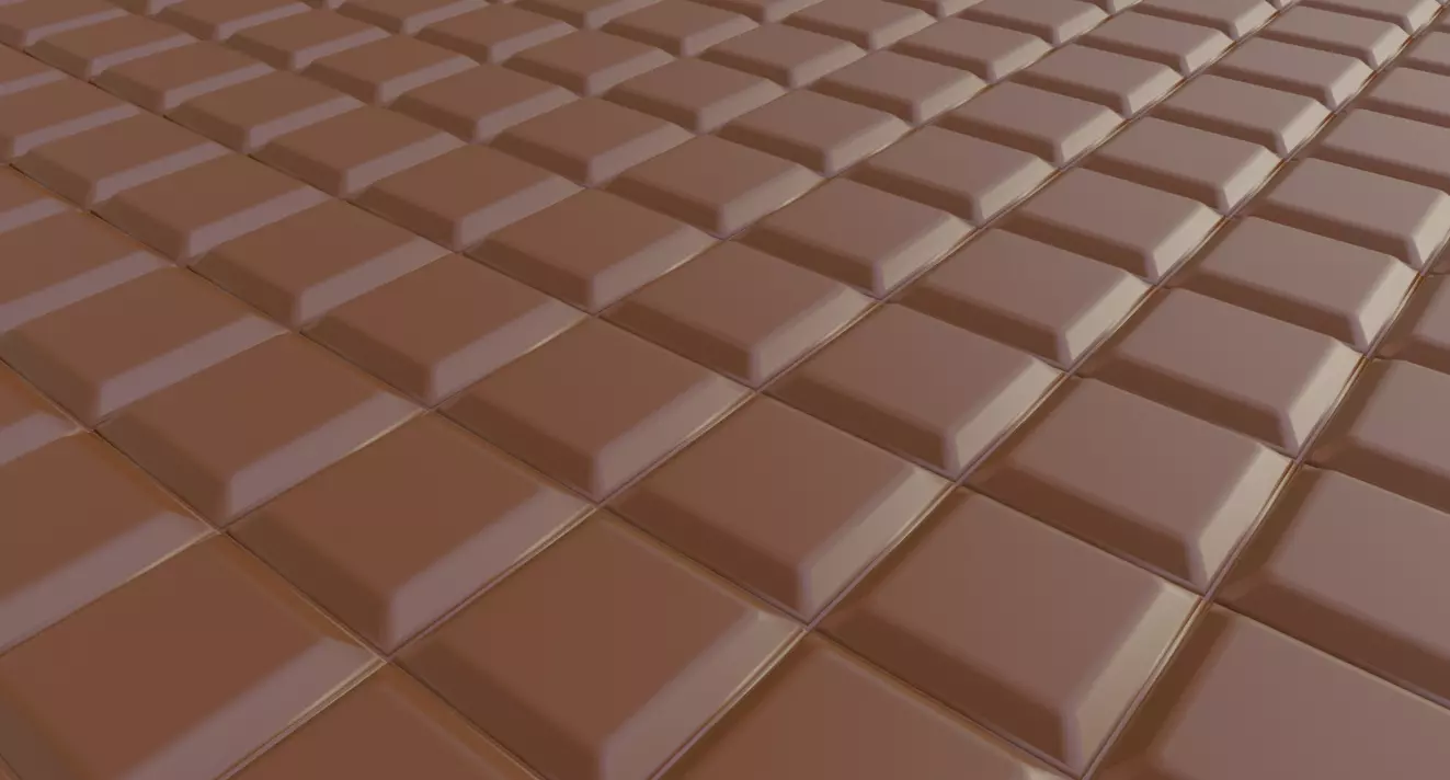 Chocolate Bar Tile Low-poly 3D model_0