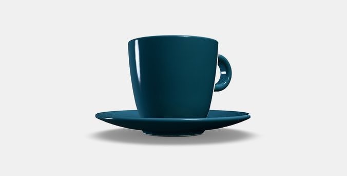 FARGKLAR Cup with saucer Low-poly 3D model