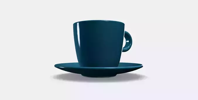 FARGKLAR Cup with saucer