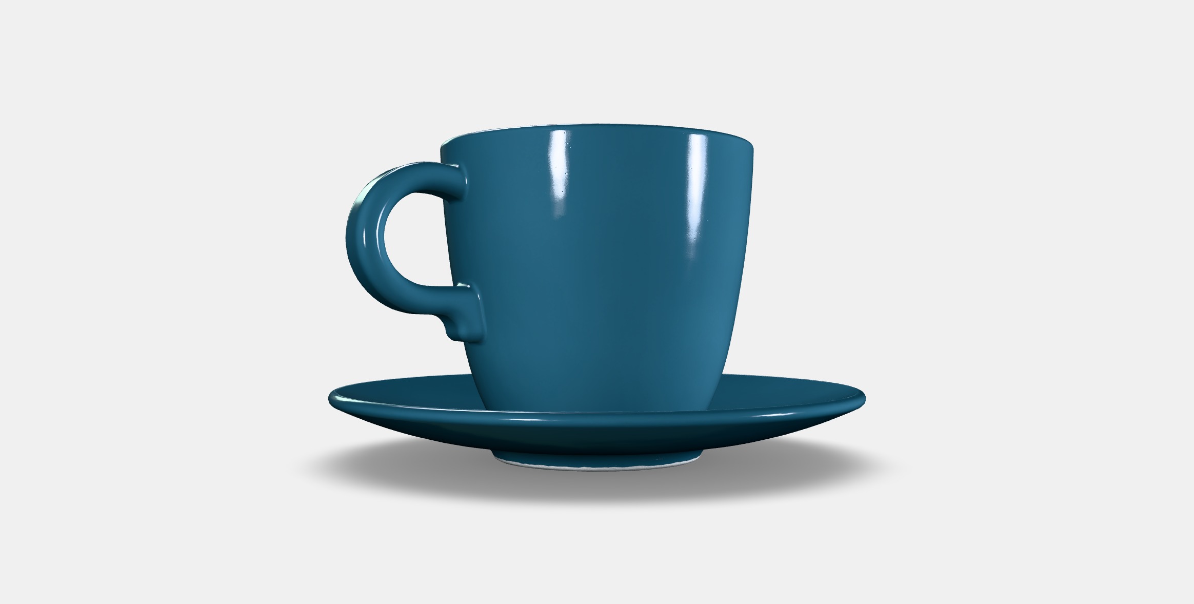 FARGKLAR Cup with saucer Low-poly 3D model_16