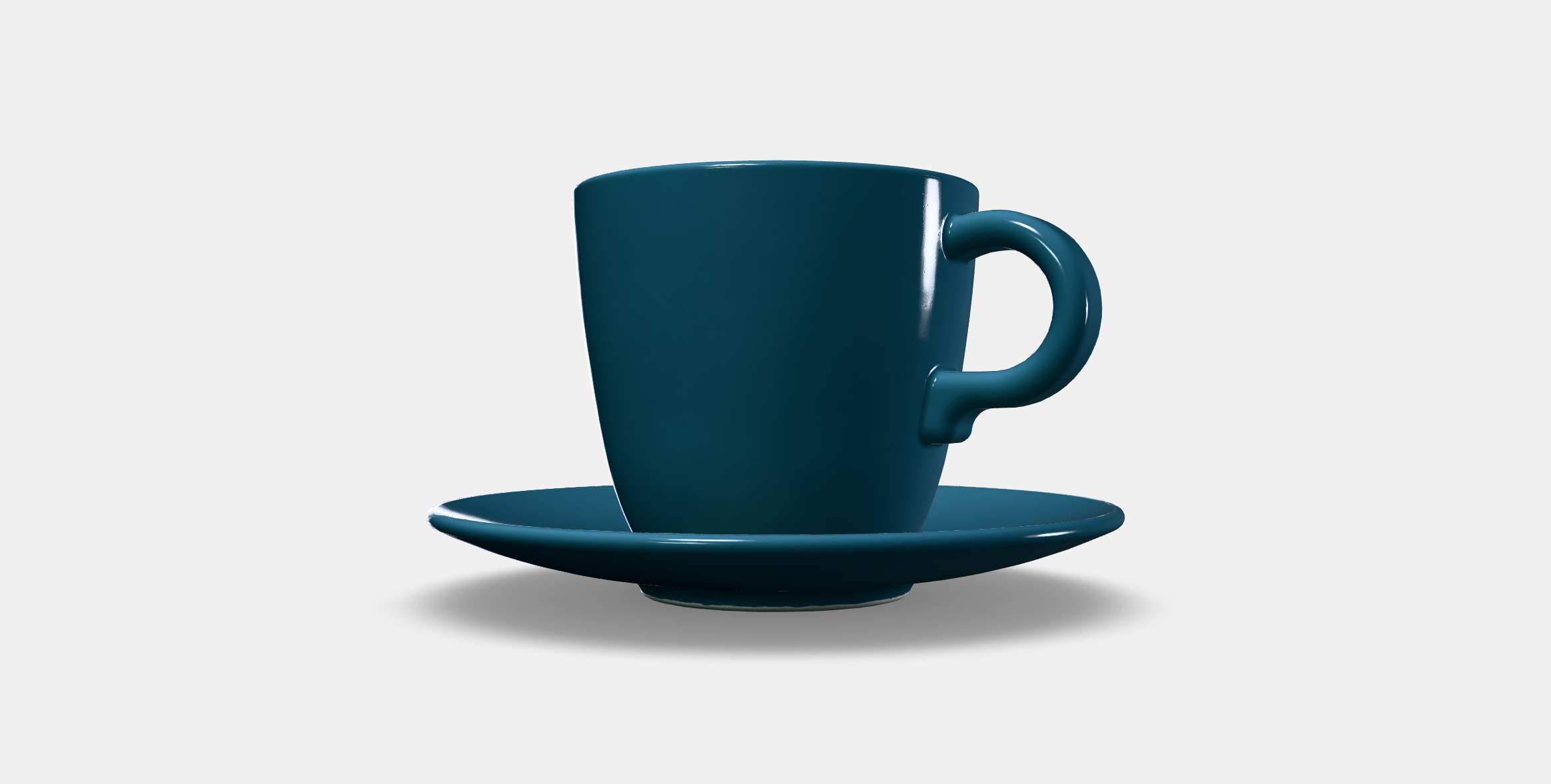 FARGKLAR Cup with saucer Low-poly 3D model_11