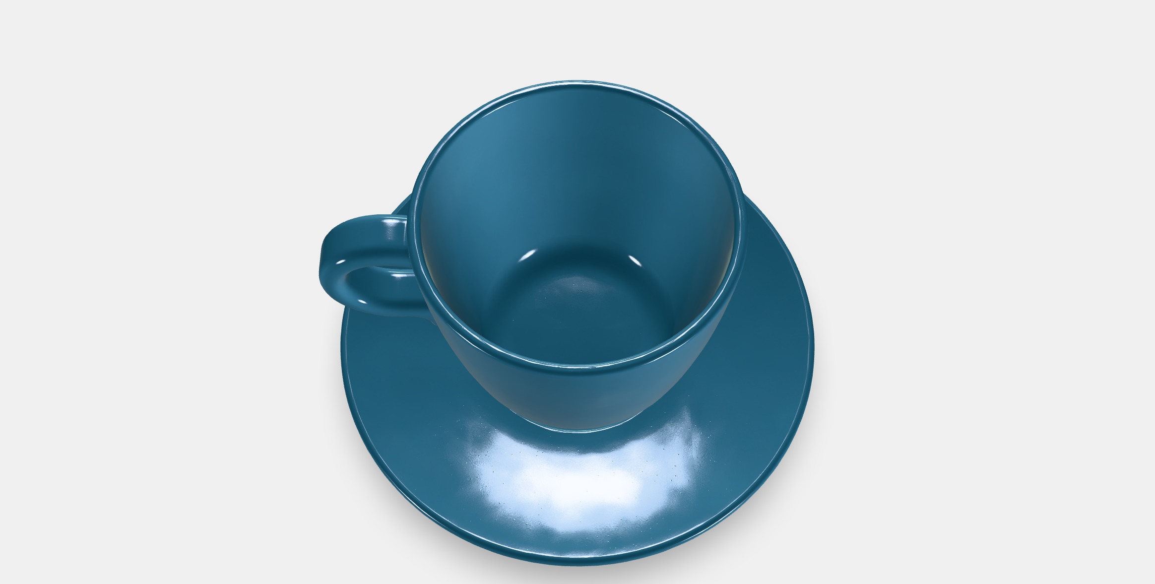 FARGKLAR Cup with saucer Low-poly 3D model_2