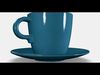 FARGKLAR Cup with saucer Low-poly 3D model_1