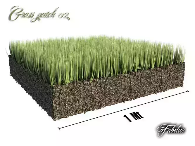 Grass patch 02 3D model