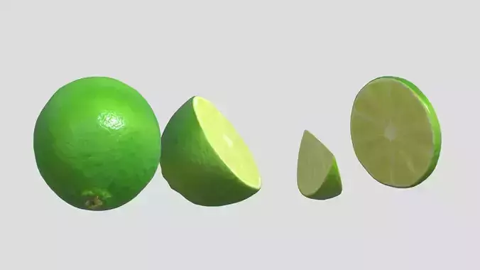 Lime Green Set Low Poly