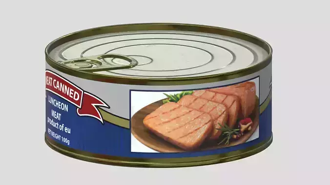 Meat Canned Low Poly