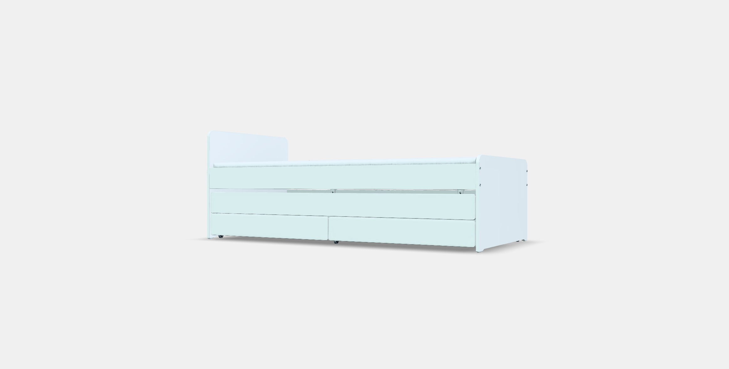 SLAKT Bed frame with underbed and storage 1 Low-poly 3D model_12