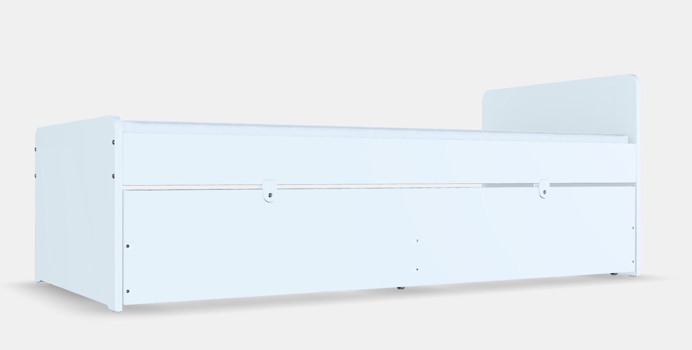 SLAKT Bed frame with underbed and storage 1 Low-poly 3D model_2