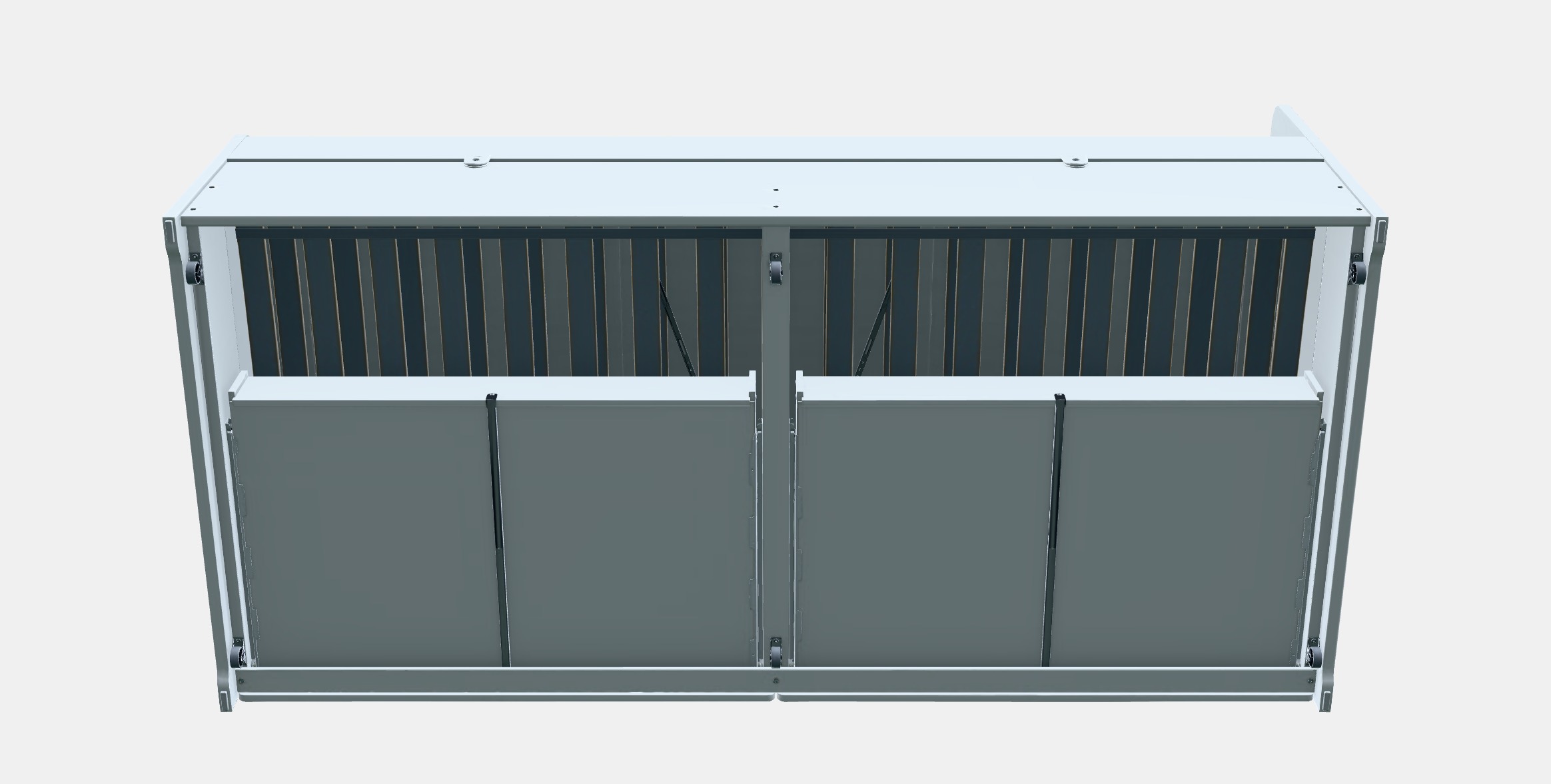 SLAKT Bed frame with underbed and storage 1 Low-poly 3D model_8